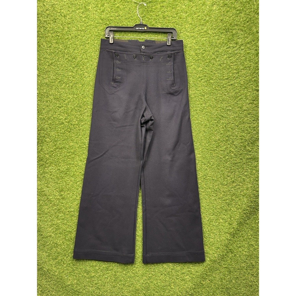 US Navy Pants Mens 30R Cracker Jack Uniform Dress Wool 13 Button Fly Vintage